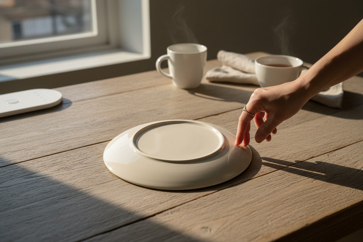 Embossed Ceramic Dessert Plate