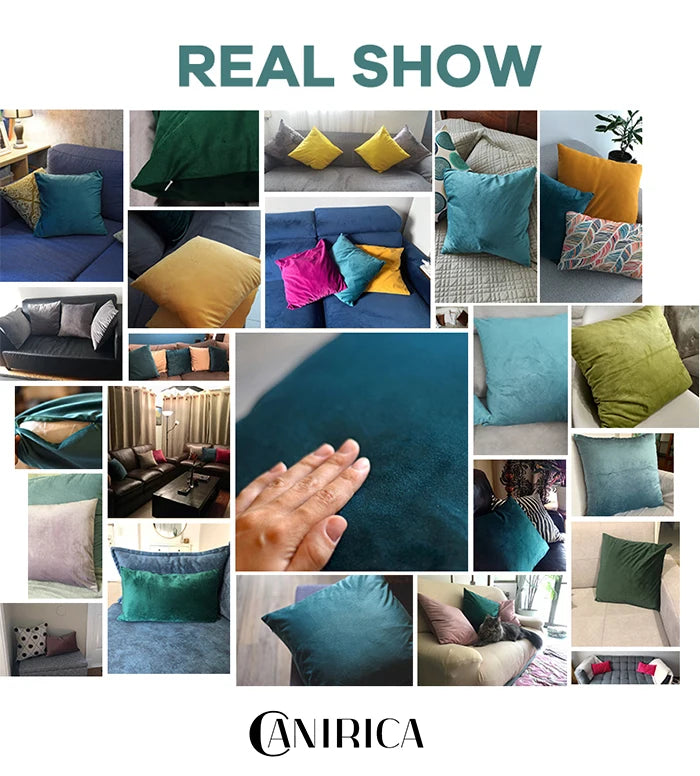 Luxurious High Quality Velvet Cushion Cover Mint Green Warm Home Decorative Pillow Cover for Sofa Bedroom Custom Size
