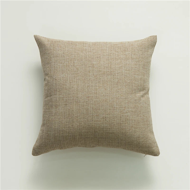 Yellow/Khaki Cushion Cover Home Linen Decorative 1PC and Practical Soft Pillow Cover for Sofa Bedroom Comfortable Pillow Cases