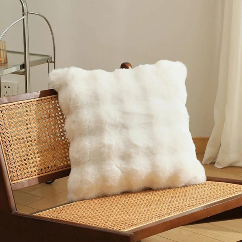 Gradient Plush Ultra-thick Cushion Cover Skin-friendly 30x50cm45x45cm Waist Pillow for Indoor Sofa Home Decorative Pillowcase