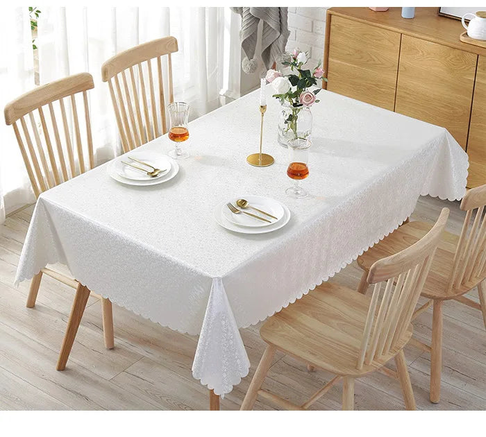 CANIRICA Table Cloth PVC Tablecloth Waterproof Table Cover Rectangular For Kitchen Decor Dining Tafelkleed Luxury Home Decor