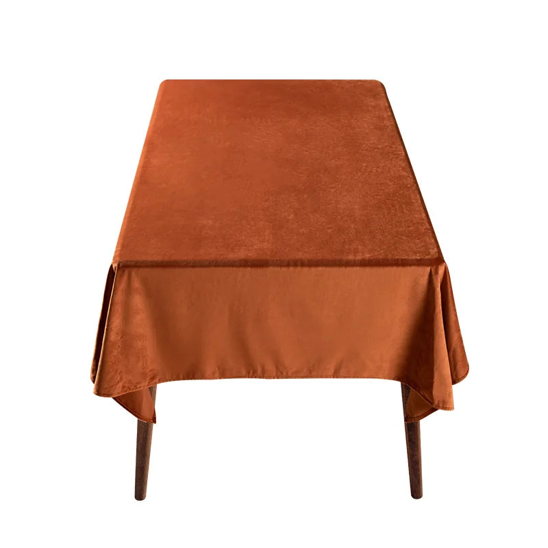 CANIRICA Velvet Tablecloth Decorative Table Cover Tea Coffee Mantel Mesa Rectangular Thick Table Cloth Wedding Dining Customize