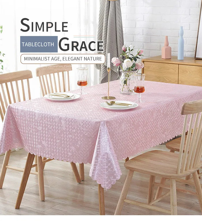 CANIRICA Table Cloth PVC Tablecloth Waterproof Table Cover Rectangular For Kitchen Decor Dining Tafelkleed Luxury Home Decor