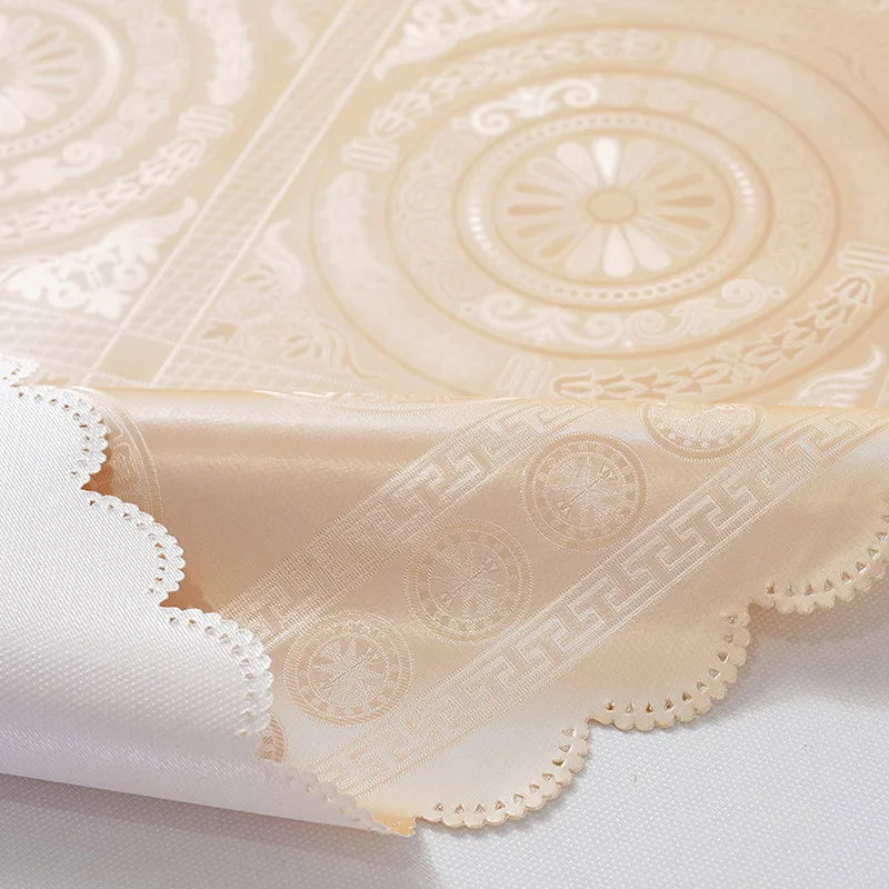CANIRICA Table Cloth PVC Tablecloth Waterproof Table Cover Rectangular For Kitchen Decor Dining Tafelkleed Luxury Home Decor