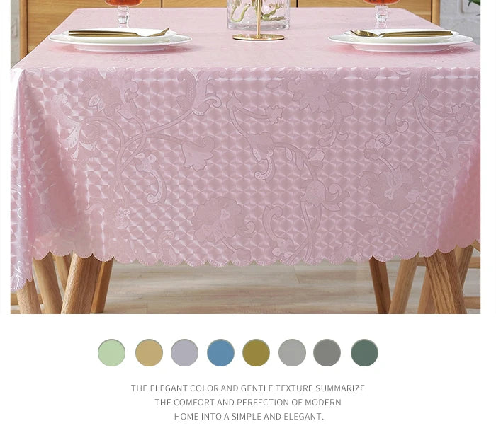CANIRICA Table Cloth PVC Tablecloth Waterproof Table Cover Rectangular For Kitchen Decor Dining Tafelkleed Luxury Home Decor