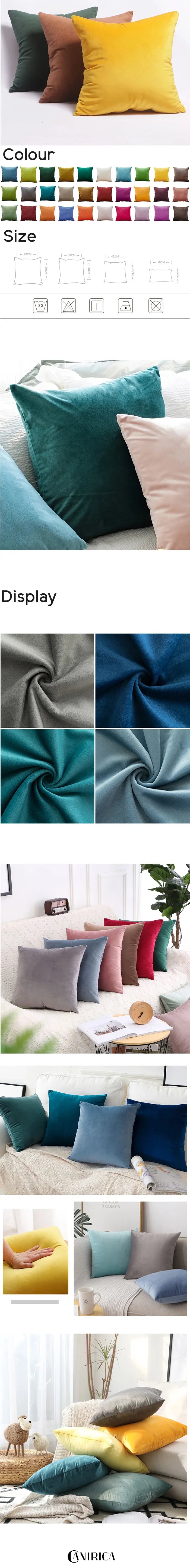 Velvet Cushion Cover Soft Pillow Cover 45x45 cm Pillow Case for Living Room Sofa Decoration Nordic Home Decor Throw Pillow Cover