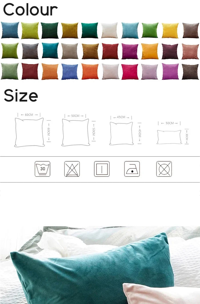 Pillow Case 45x45cm Home Decrative Pillow Cover Cushion Cover for Living Room Sofa Soft  Throw Pillow Case