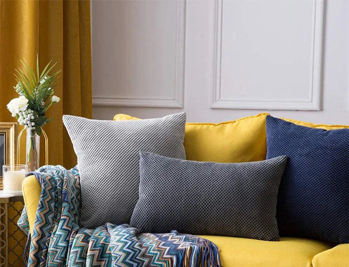 Brown Corduroy Cushion Cover Decorative Home Nordic Style for Living Room Sofa Suitable for All Seasons 45*45cm Pillow Cover