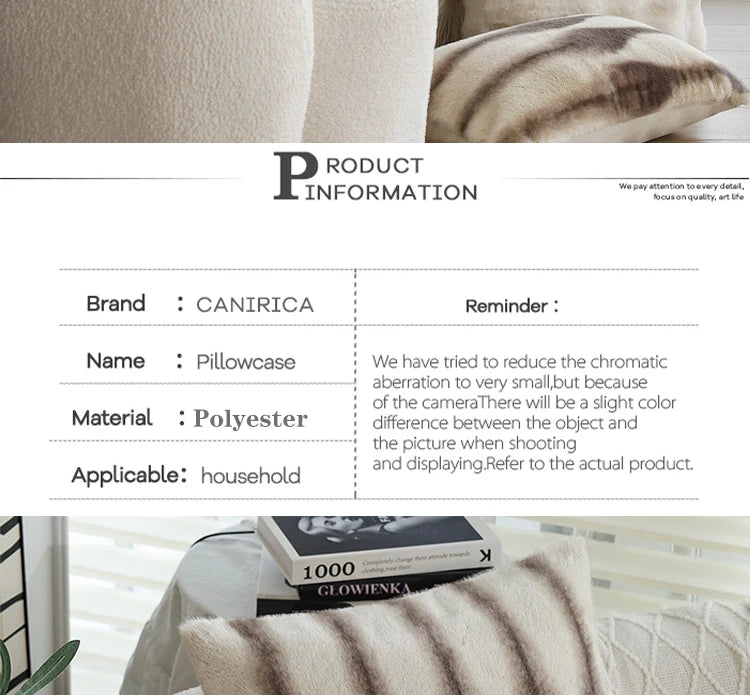 Gradient Plush Ultra-thick Cushion Cover Skin-friendly 30x50cm45x45cm Waist Pillow for Indoor Sofa Home Decorative Pillowcase
