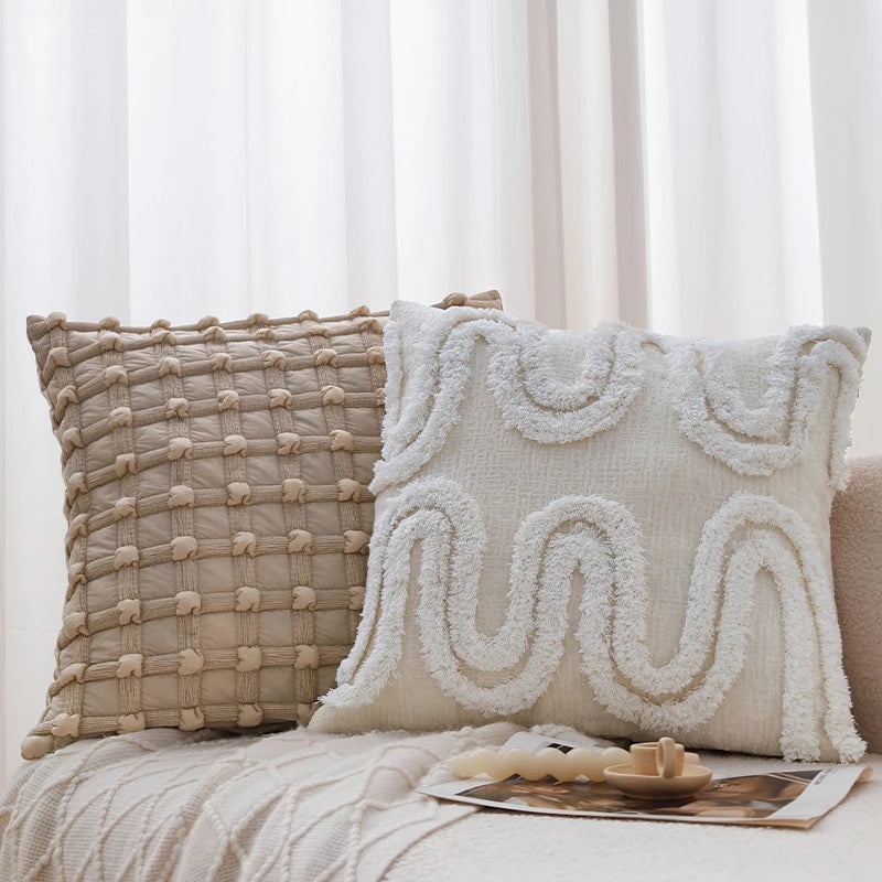 High-quality Cushion Cover Brown Series Skin-friendly Home Decoration Pillowcase 45x45 Living Room Sofa Modern Simple Versatile