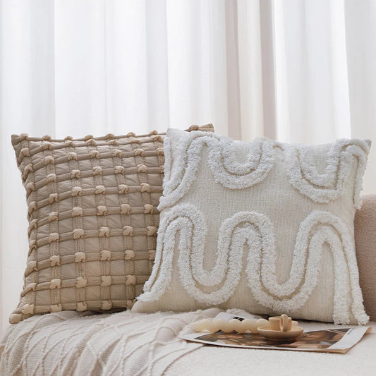 High-quality Cushion Cover Brown Series Skin-friendly Home Decoration Pillowcase 45x45 Living Room Sofa Modern Simple Versatile