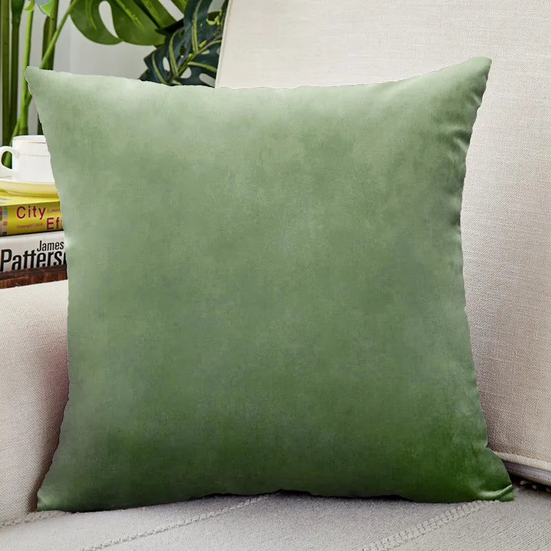 Luxurious High Quality Velvet Cushion Cover Mint Green Warm Home Decorative Pillow Cover for Sofa Bedroom Custom Size
