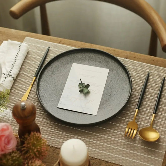 Tableware Ceramic Steak Plate Flat Durable Storage Tray Creative Multi-Function Western Dish Bread