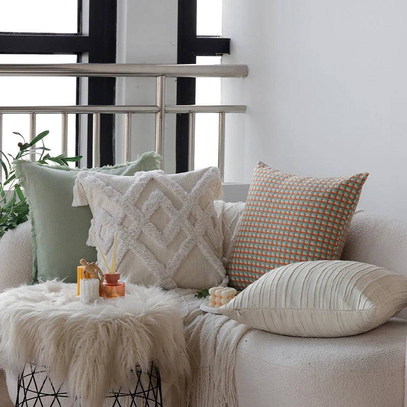 Geometric Cushion Cover Freely Matched Soft High Quality Ins Home Decoration for Living Room Sofa Pillowcase 45x45cm Versatile