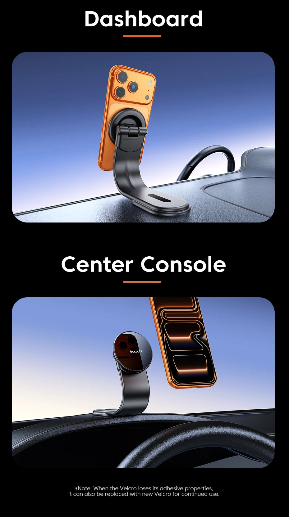 Toocki N52 Strong Magnetic Car Phone Holder Rotation Mobile Bracket GPS Cell Phone Stand in Car For Magsafe For iPhone15 14 13