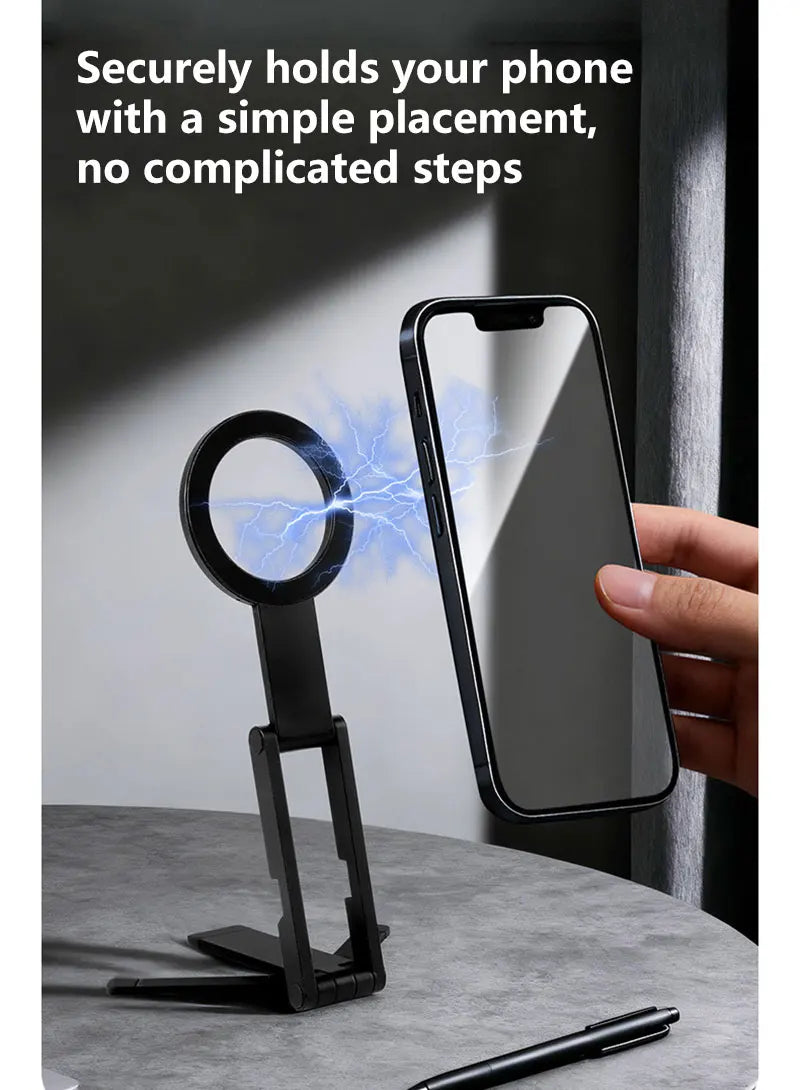 Magnetic Phone Holder Tripod Travel Essentials Flexible Rotation Hands-Free Airplane Phone Mount Seat Phone Stand