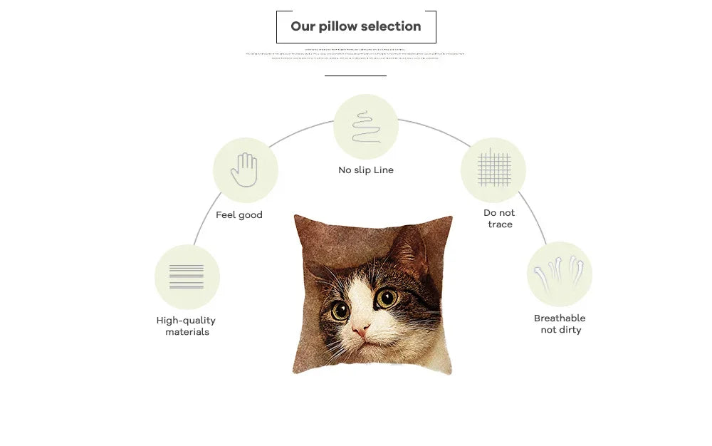 Vibrant Animal Portrait Pillow Covers 45x45cm Soft Velvet Decorative Cushion Cover Dog Cat Tiger Lion Pillowcases for  Sofa Car