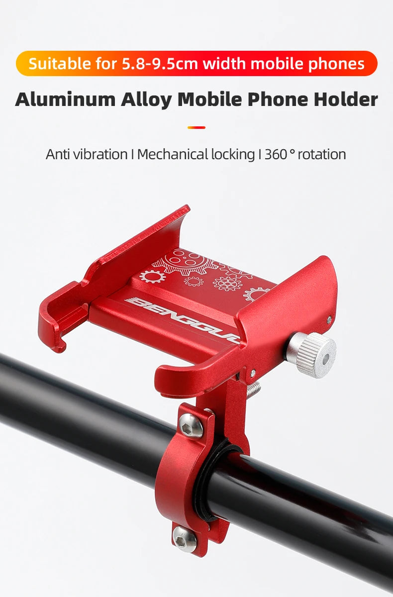 iBudim Bike Phone Holder 360 Rotation Bicycle Phone Holder for 4.7-7.0 inch Devices Motorcycle Handlebar Mobile Phone Stand