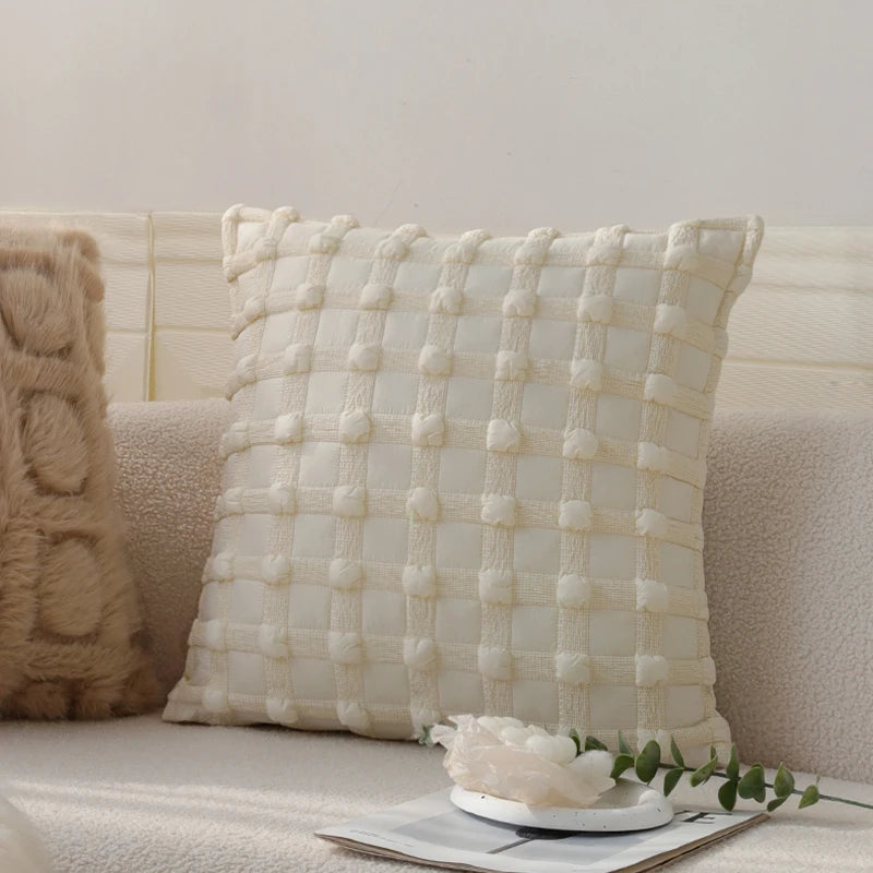 Wool High Quality Cushion Cover Brown Series Skin-friendly Home Decoration Pillow Cover 45x45 Cm Modern Simple Indoor Sofa