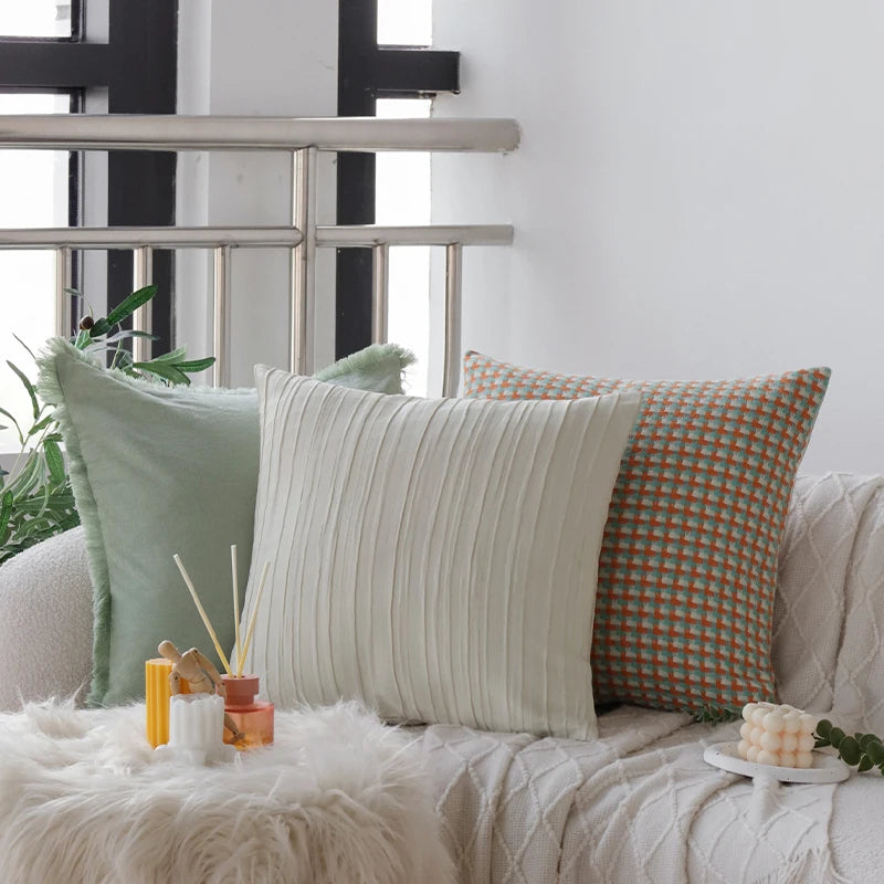 Geometric Cushion Cover Freely Matched Soft High Quality Ins Home Decoration for Living Room Sofa Pillowcase 45x45cm Versatile