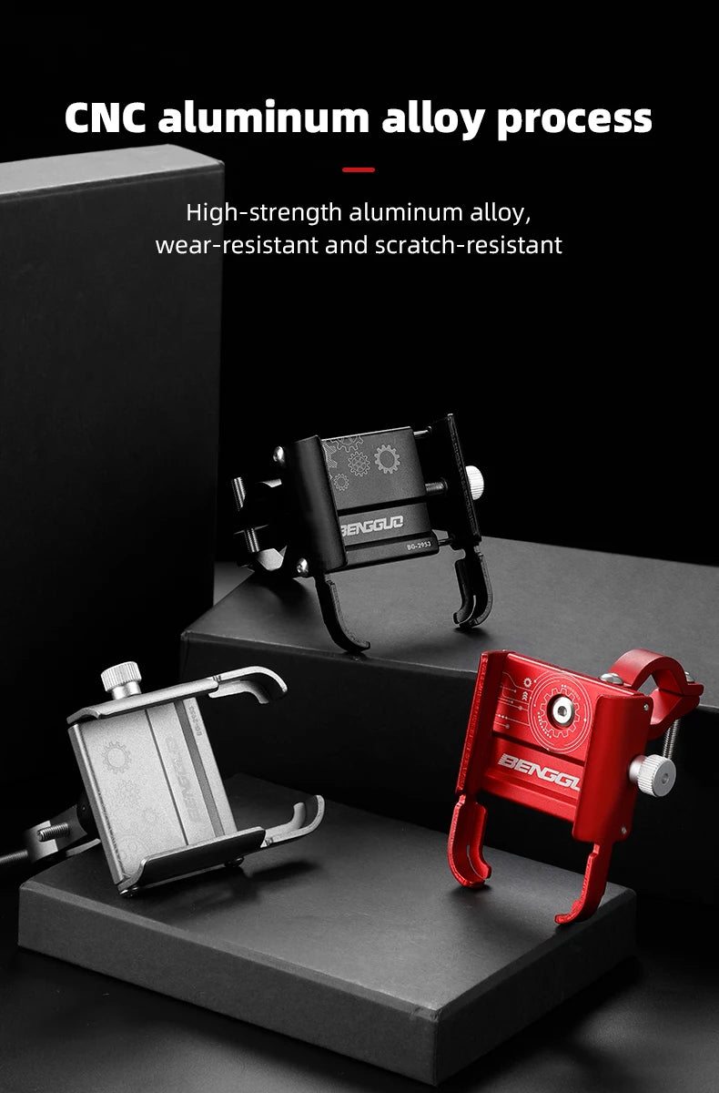 iBudim Bike Phone Holder 360 Rotation Bicycle Phone Holder for 4.7-7.0 inch Devices Motorcycle Handlebar Mobile Phone Stand