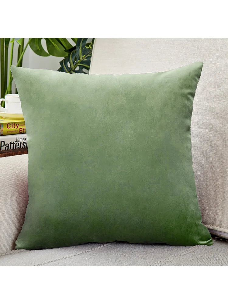Luxurious High Quality Velvet Cushion Cover Mint Green Warm Home Decorative Pillow Cover for Sofa Bedroom Custom Size