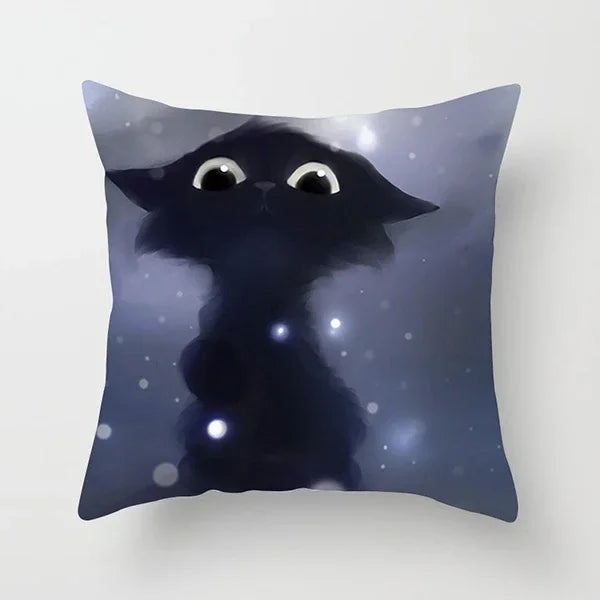 Vibrant Animal Portrait Pillow Covers 45x45cm Soft Velvet Decorative Cushion Cover Dog Cat Tiger Lion Pillowcases for  Sofa Car