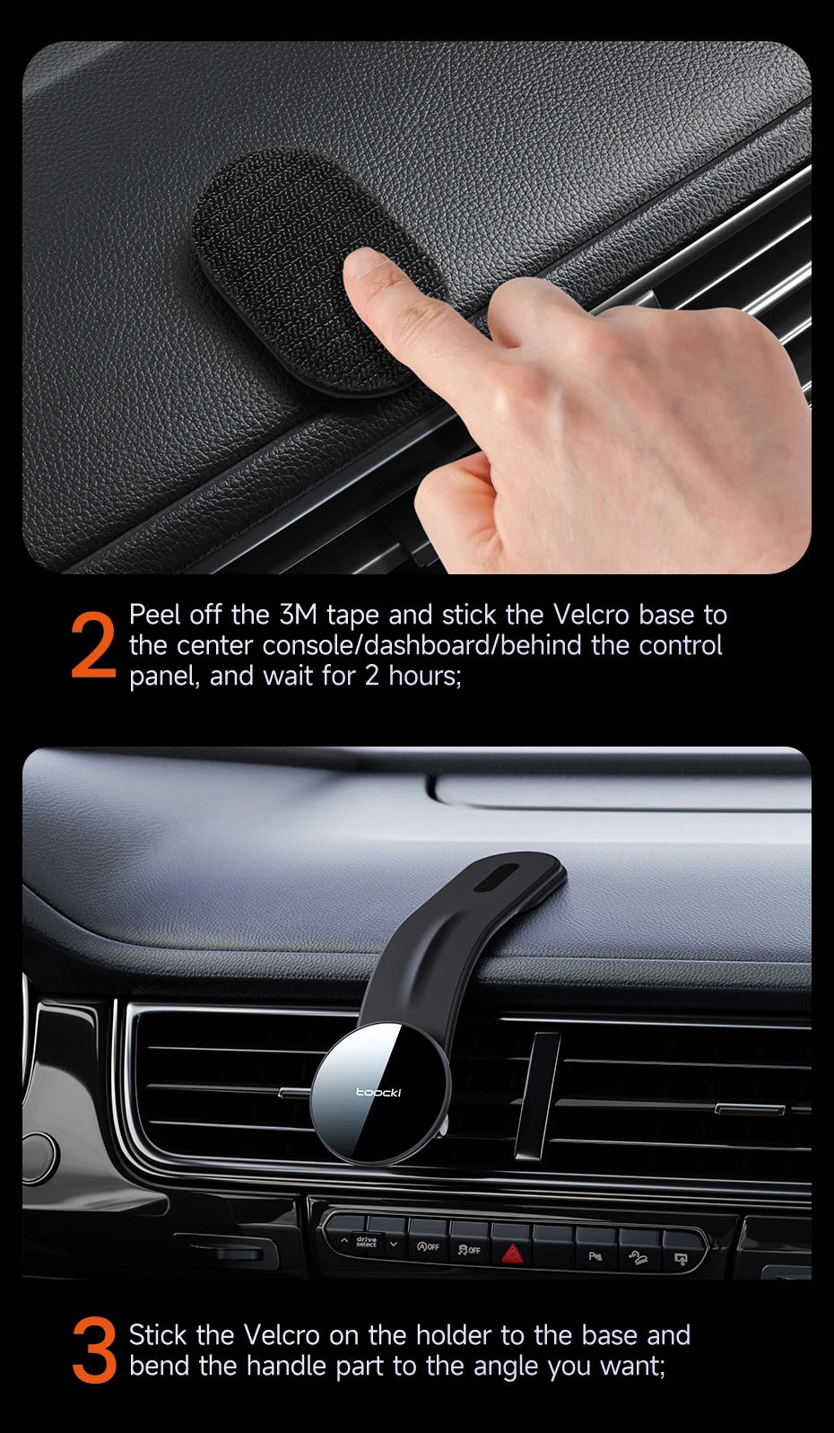 Toocki N52 Strong Magnetic Car Phone Holder Rotation Mobile Bracket GPS Cell Phone Stand in Car For Magsafe For iPhone15 14 13