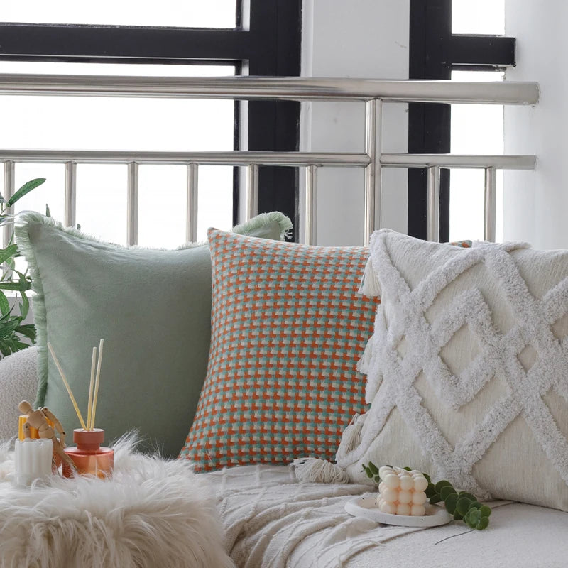 Geometric Cushion Cover Freely Matched Soft High Quality Ins Home Decoration for Living Room Sofa Pillowcase 45x45cm Versatile
