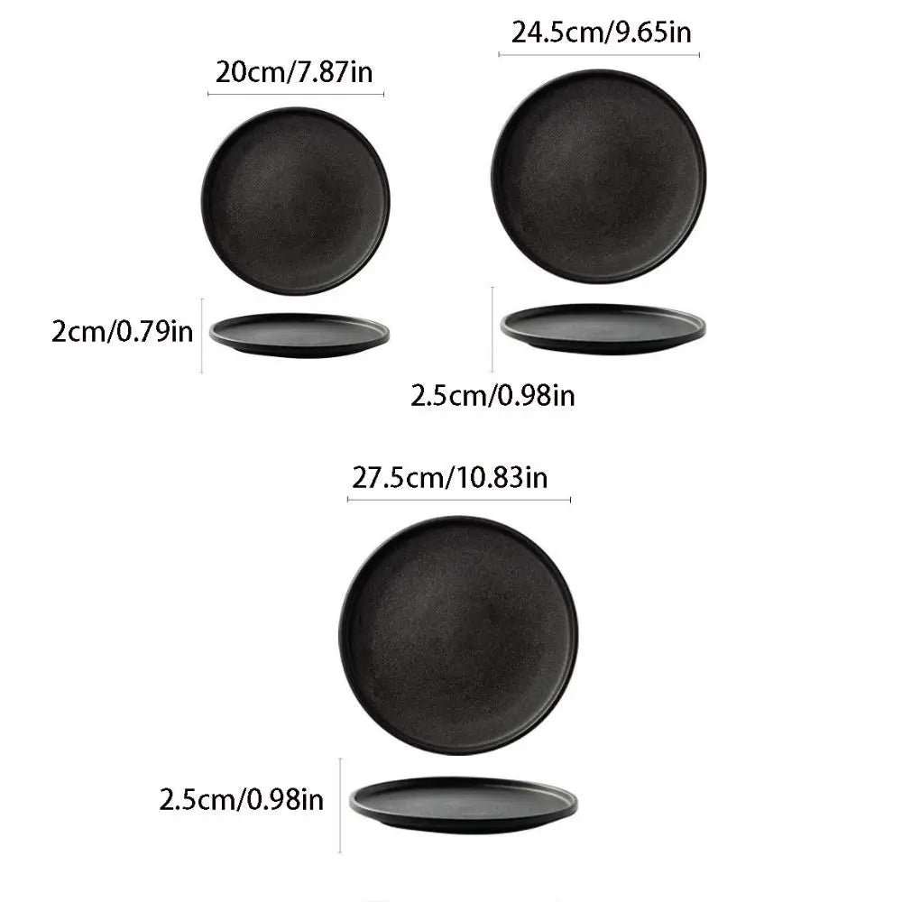 Tableware Ceramic Steak Plate Flat Durable Storage Tray Creative Multi-Function Western Dish Bread