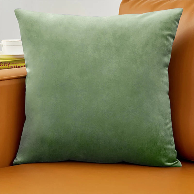 Luxurious High Quality Velvet Cushion Cover Mint Green Warm Home Decorative Pillow Cover for Sofa Bedroom Custom Size