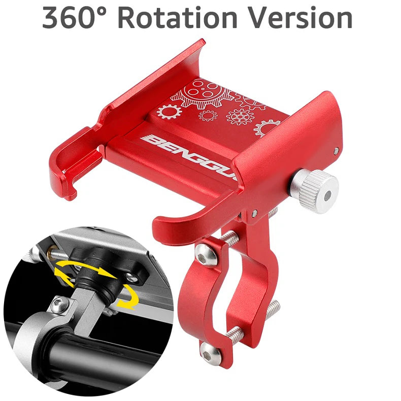 iBudim Bike Phone Holder 360 Rotation Bicycle Phone Holder for 4.7-7.0 inch Devices Motorcycle Handlebar Mobile Phone Stand