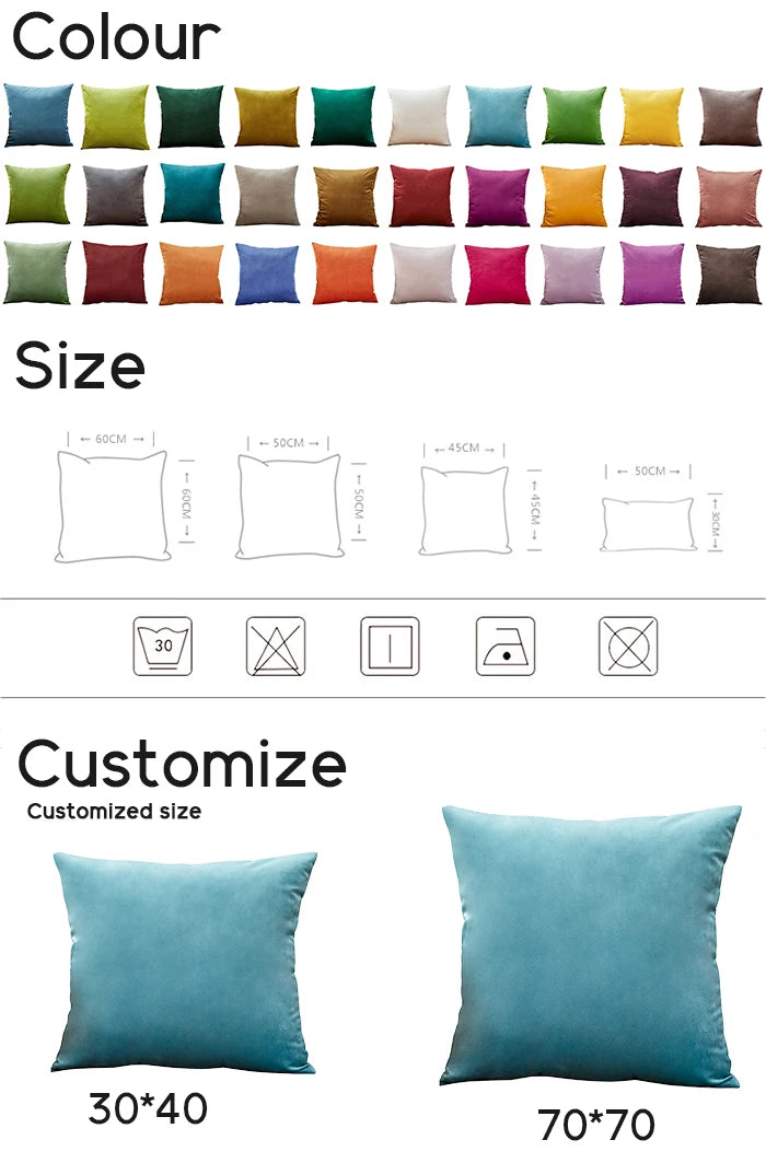 Luxurious High Quality Velvet Cushion Cover Mint Green Warm Home Decorative Pillow Cover for Sofa Bedroom Custom Size