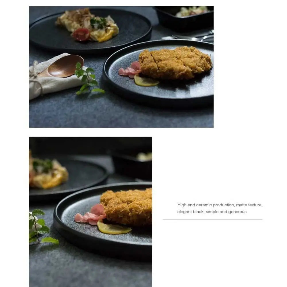 Tableware Ceramic Steak Plate Durable Reusable Western Dish Flat Multi-Function Dessert Tray Bread