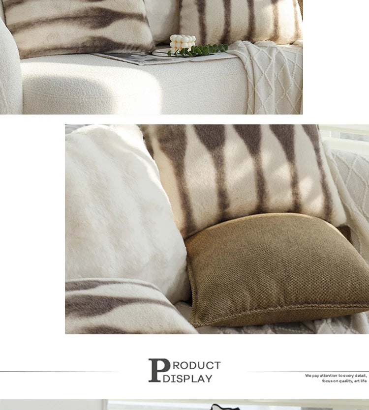 Gradient Plush Ultra-thick Cushion Cover Skin-friendly 30x50cm45x45cm Waist Pillow for Indoor Sofa Home Decorative Pillowcase