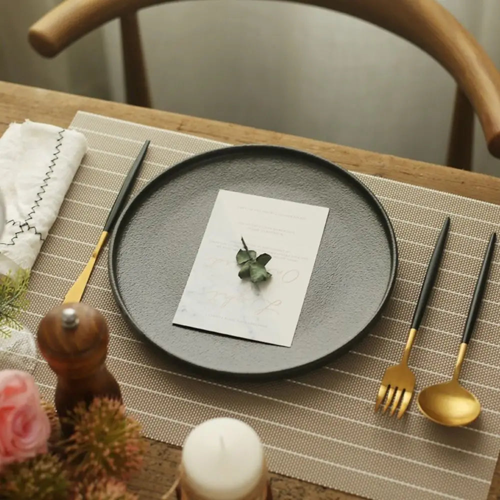 Tableware Ceramic Steak Plate Durable Reusable Western Dish Flat Multi-Function Dessert Tray Bread
