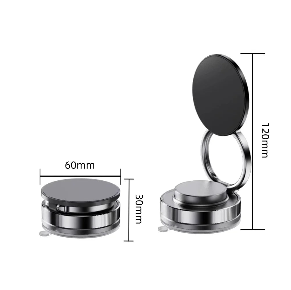 360° Rotating Magnetic Car Phone Holder-Super Strong Vacuum Suction Cup,Magnetic Mount,Universal Phone Stand for All Smartphones