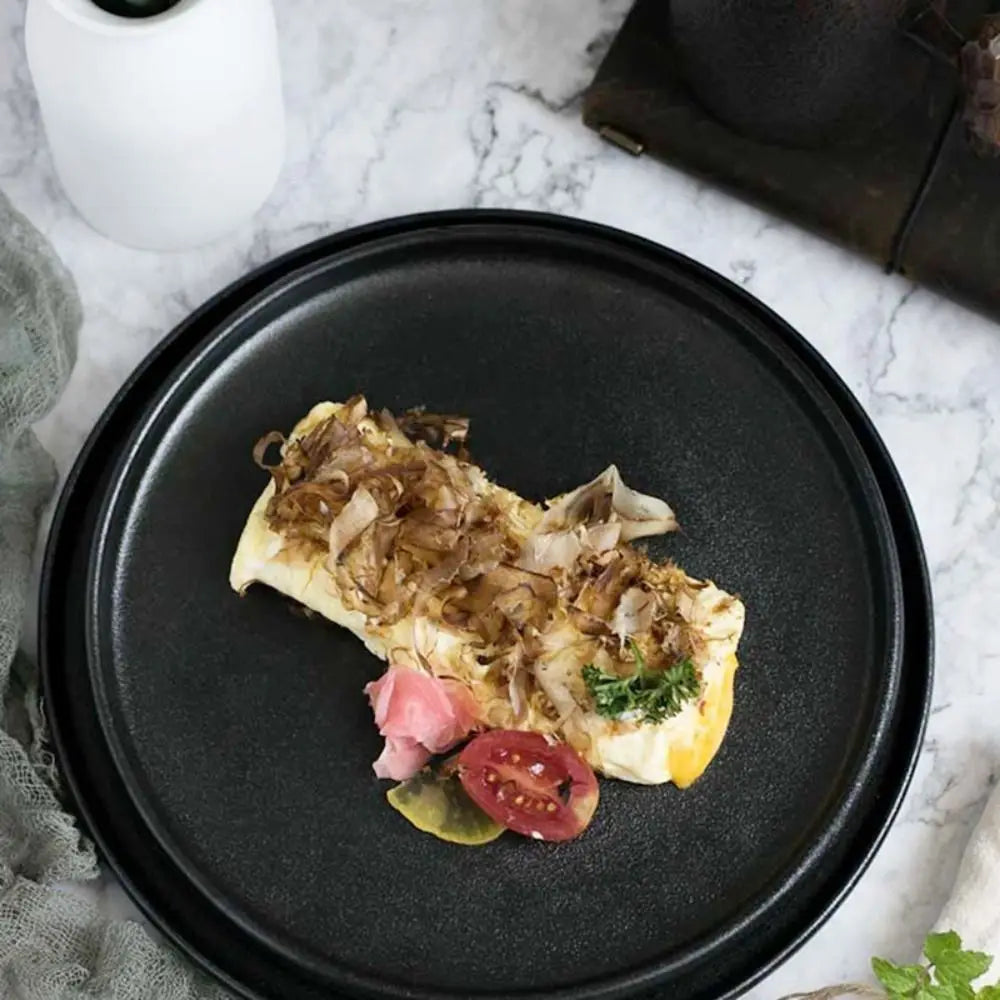 Tableware Ceramic Steak Plate Flat Durable Storage Tray Creative Multi-Function Western Dish Bread