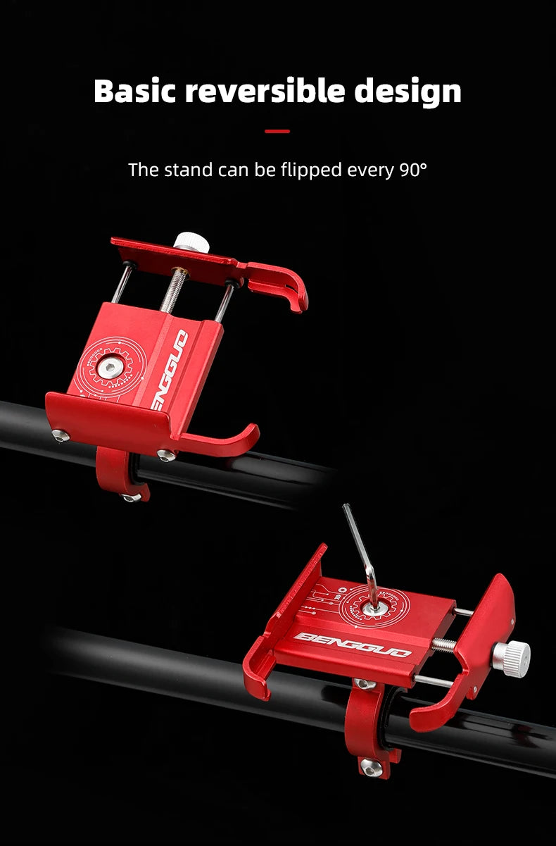 iBudim Bike Phone Holder 360 Rotation Bicycle Phone Holder for 4.7-7.0 inch Devices Motorcycle Handlebar Mobile Phone Stand