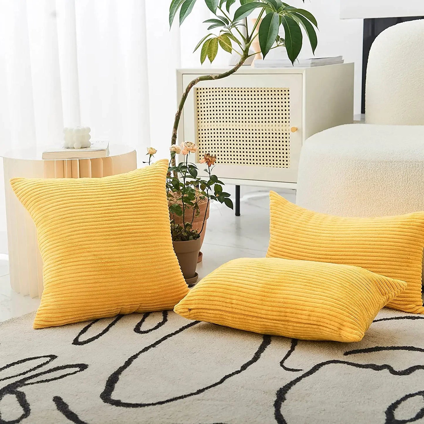 Corduroy Pillow Cover Cozy Cushion Cover 45x45cm For Living Room Sofa Decorative Pillows Nordic Home Decor Housse De Coussin