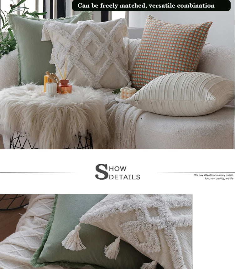 Geometric Cushion Cover Freely Matched Soft High Quality Ins Home Decoration for Living Room Sofa Pillowcase 45x45cm Versatile