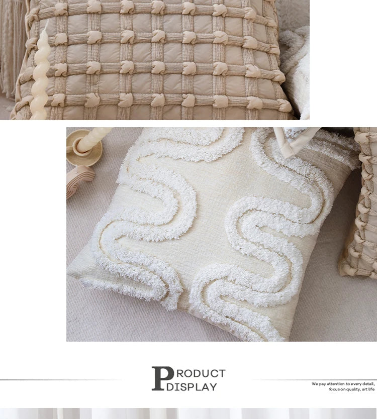 High-quality Cushion Cover Brown Series Skin-friendly Home Decoration Pillowcase 45x45 Living Room Sofa Modern Simple Versatile