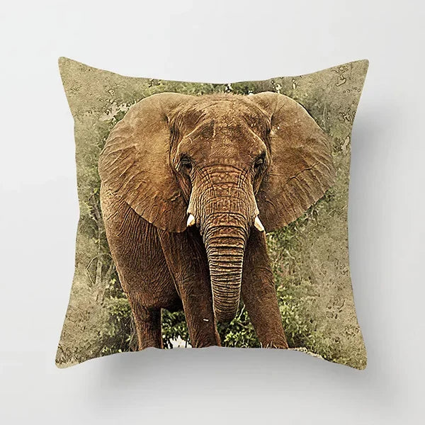 Vibrant Animal Portrait Pillow Covers 45x45cm Soft Velvet Decorative Cushion Cover Dog Cat Tiger Lion Pillowcases for  Sofa Car